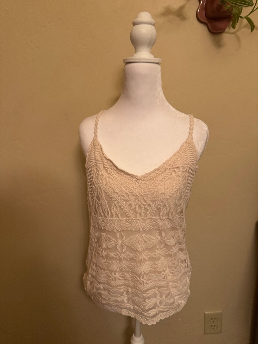 Blue Tassel lace top